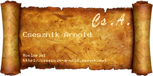 Csesznik Arnold névjegykártya